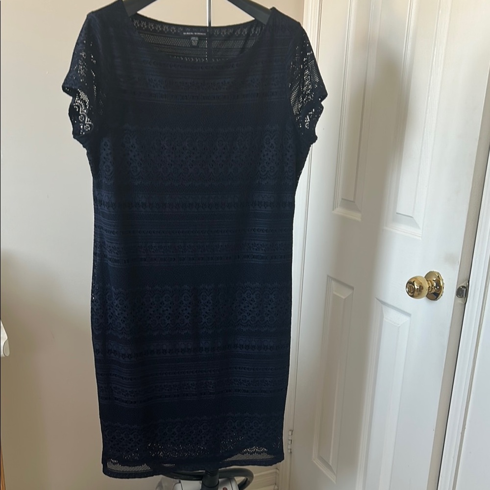 Banana Republic Navy Lace Mini Dress